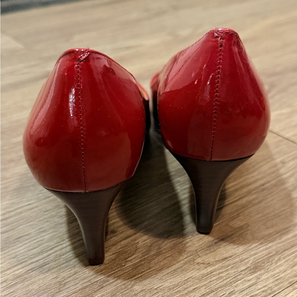Cole Haan Nike Air Red Patent Leather Heels for Women Size 7B - Picture 8 of 10